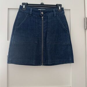 JBD Classic XS Blue Denim Mini Skirt Zipper